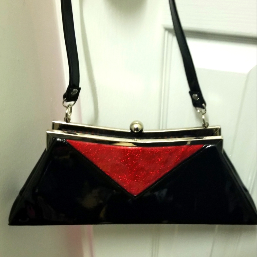 New Folter retro style, patent leather handbag